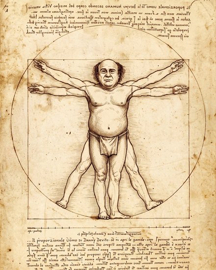 Danny Ditruvian Man — Perfect human proportions, recalculated for the modern figure.