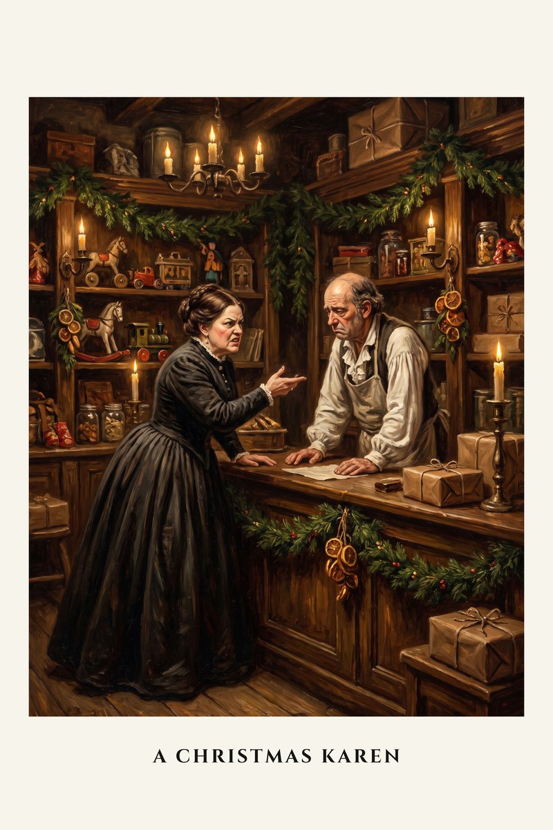 A Christmas Karen — Somehow worse than Scrooge.
