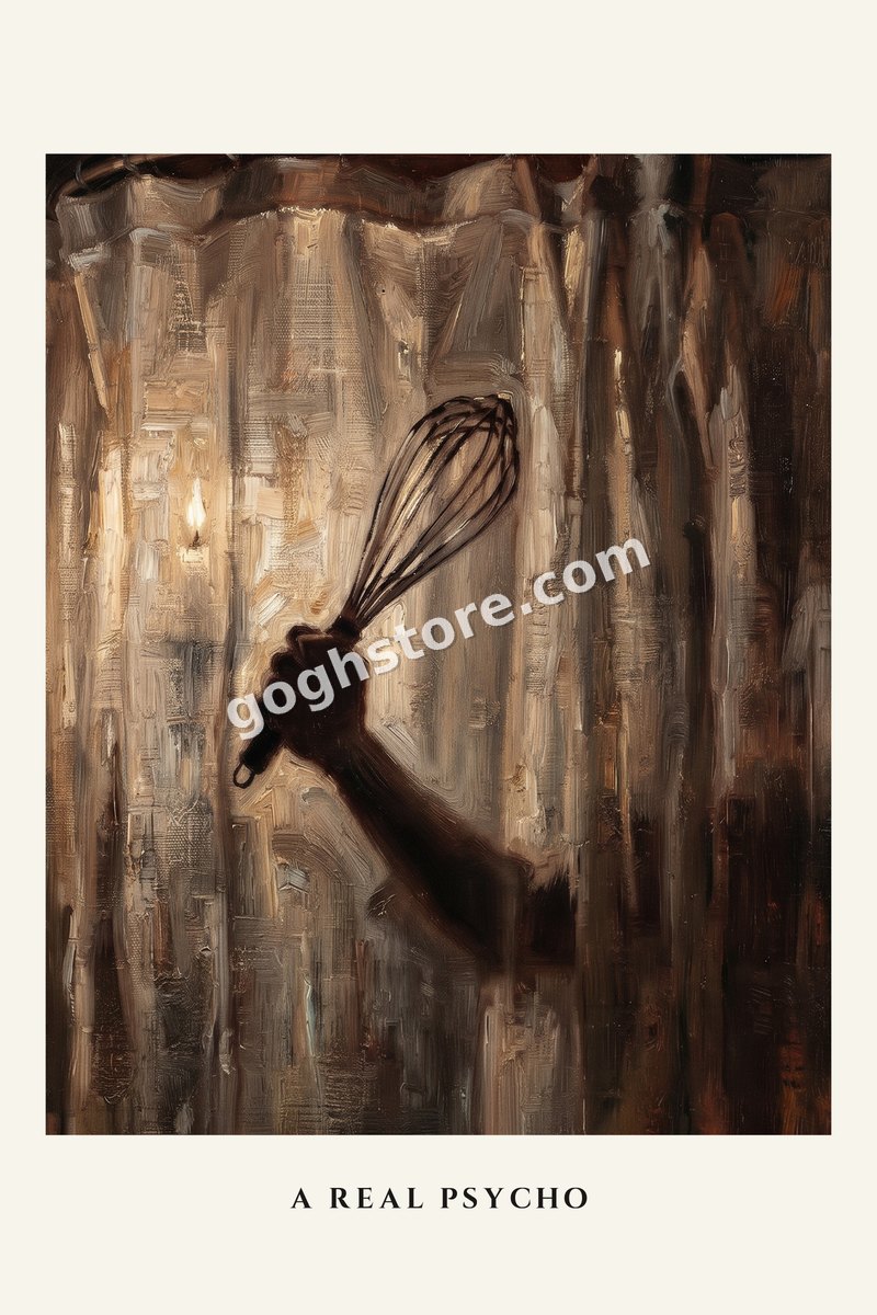A Real Psycho — The silhouette. The shower curtain. The whisk.
