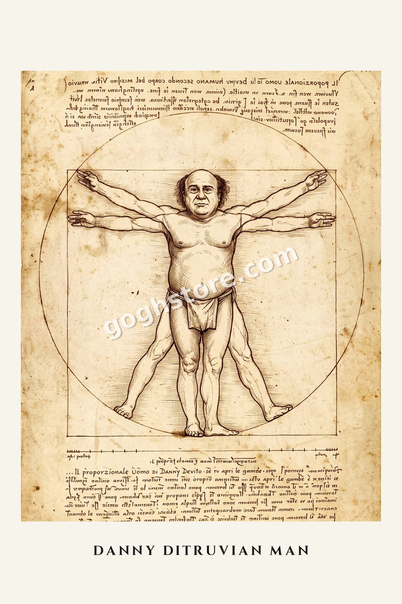 Danny Ditruvian Man — Perfect human proportions, recalculated for the modern figure.