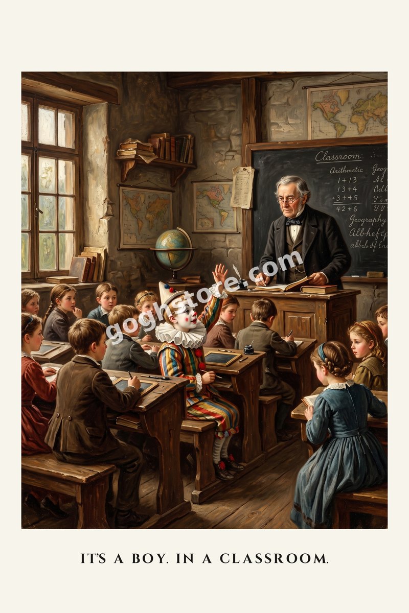 It's a Boy. In a Classroom. — The lesson continues. Nobody mentions it.