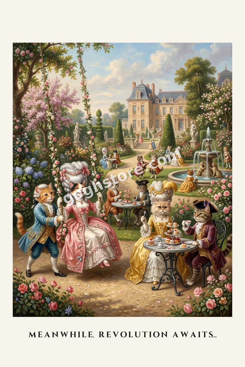 Meanwhile, Revolution Awaits... — The cats are having a lovely afternoon. History is at the gate.