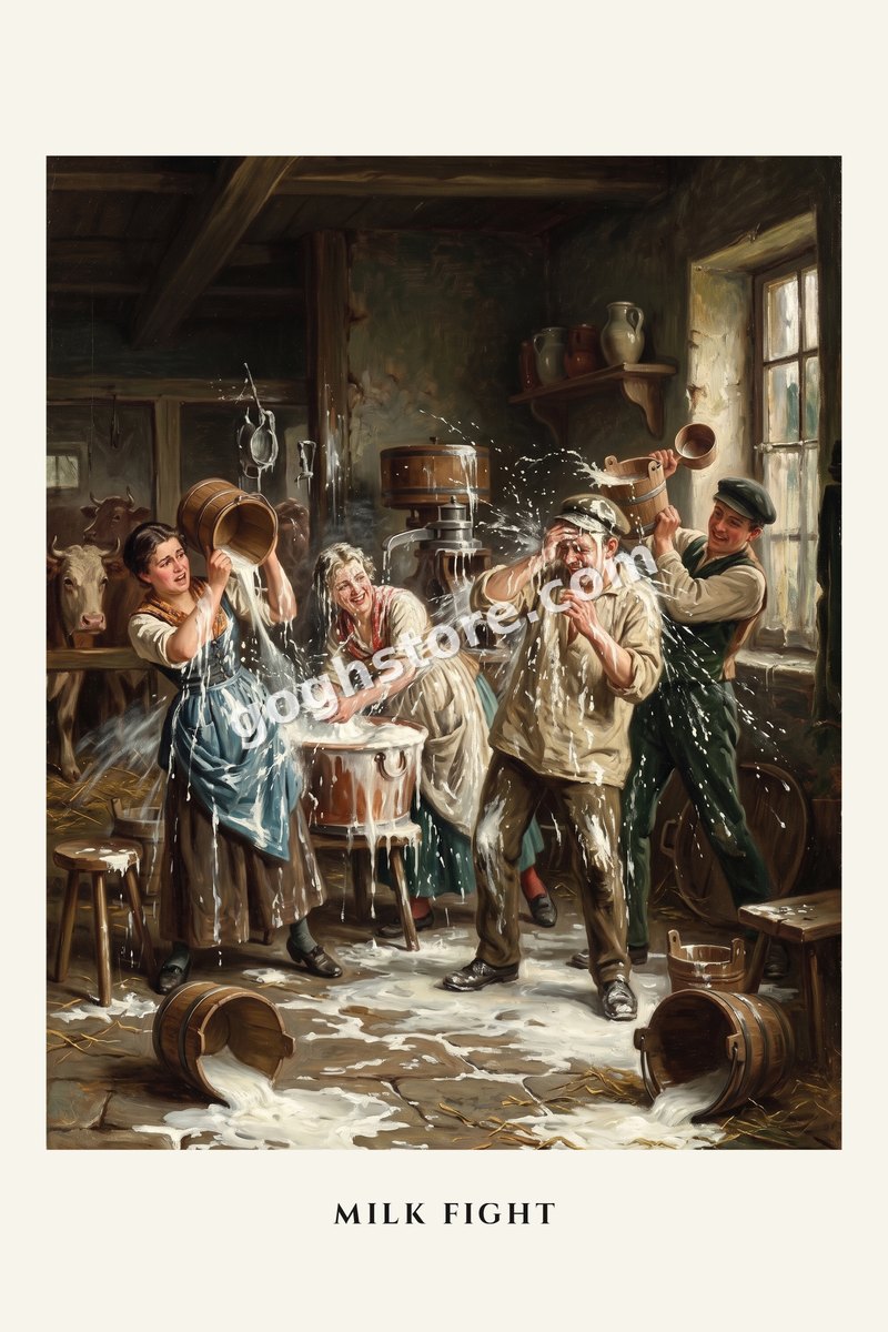 Milk Fight — It started over the cream. It always starts over the cream.