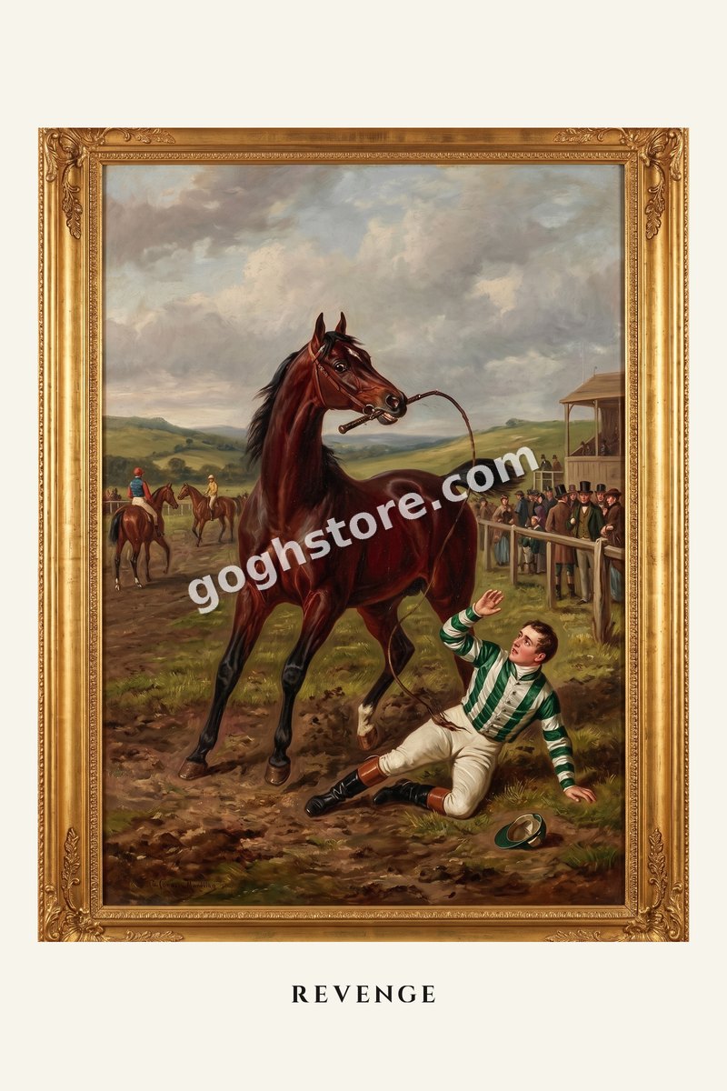 Revenge — The horse has acquired the whip. The jockey has acquired perspective.