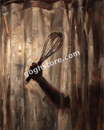 A REAL PSYCHO — The silhouette. The shower curtain. The whisk.
