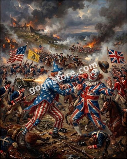 FIGHT FOR FREEDOM — Two empires, one grudge, full greasepaint.