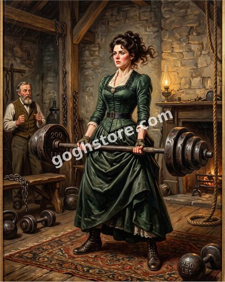 GIRL POWER — Two hundred pounds, floor length skirt, no complaints.