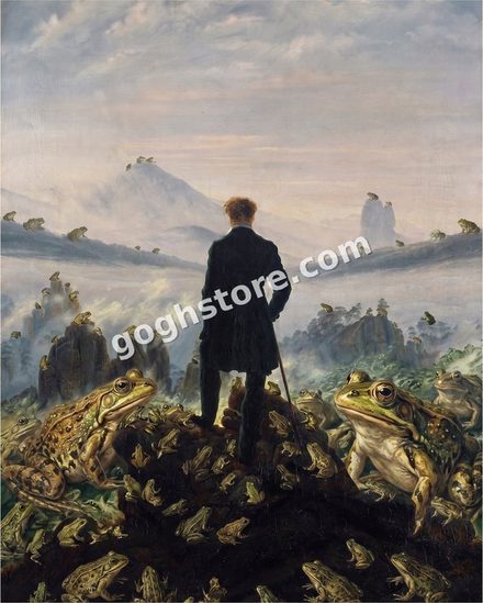 WANDERER ABOVE A SEA OF FROGS — He came for the sublime. He got the frogs.