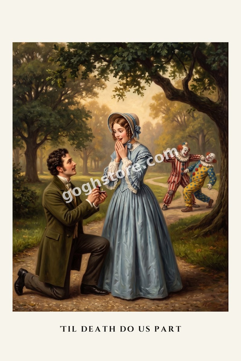 'Til Death Do Us Part — She said yes. The clowns behind him are a package deal.