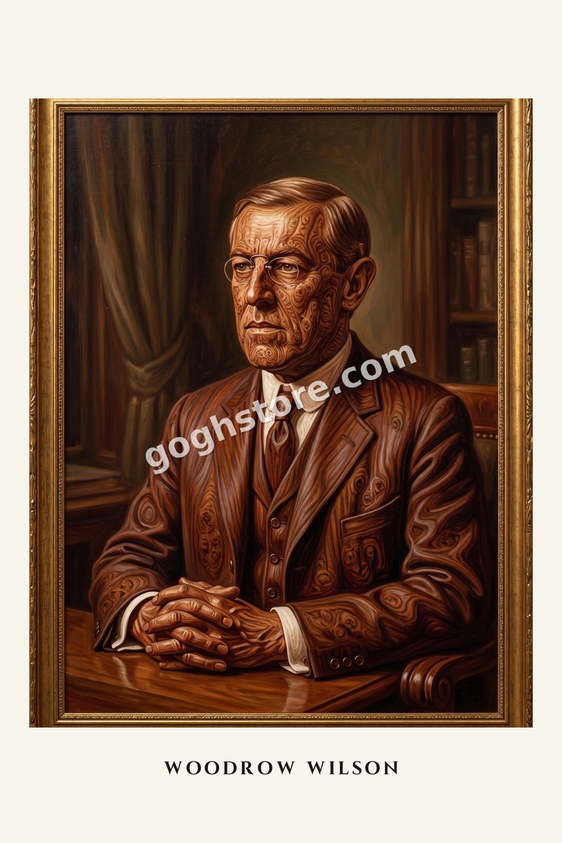 Woodrow Wilson — The portrait is accurate down to the grain.
